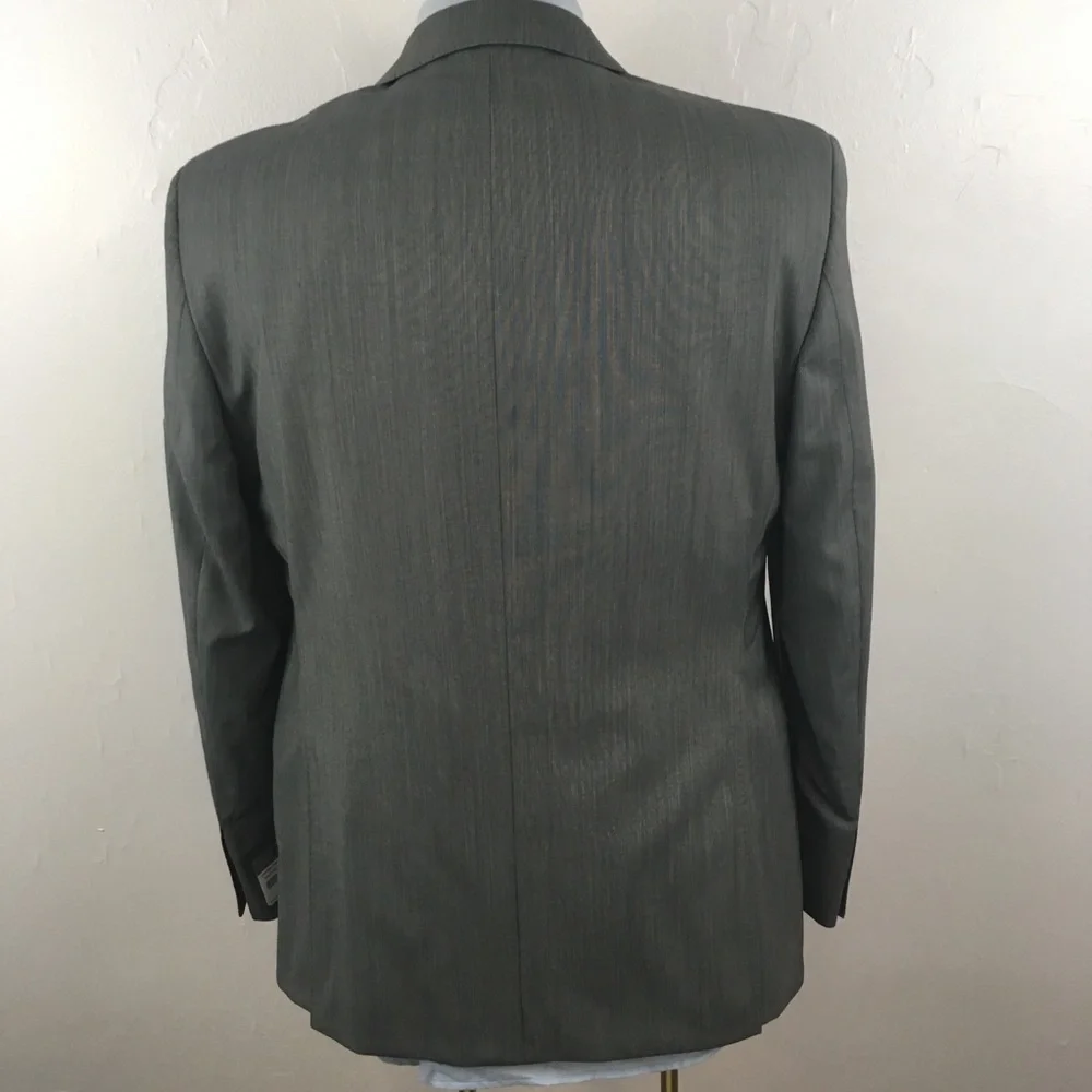 New dkny 2 piece men’s suit light grey slim fit wool 40r 2 button nwt ea0044